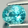 1.06 Ct. Oval Shape Natural Blue Zircon Cambodia Gem