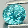 1.47 Ct. 6 Mm. Round Natural Blue Zircon Cambodia Gem