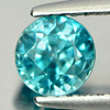 Blue Zircon 1.34 Ct. Round Shape 5.6 Mm. Natural Gemstone From Cambodia