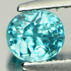Blue Zircon 1.05 Ct. Oval Shape 5.5 x 4.9 Mm. Natural Gemstone From Cambodia