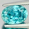 Blue Zircon 2.37 Ct. VVS Oval Shape 7.7 x 5.5 Mm. Natural Gemstone From Cambodia