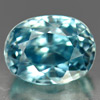 Blue Zircon 3.20 Ct. VVS Oval Shape 8.2 x 6.3 x 6 Mm. Natural Gemstone Cambodia