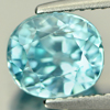 Blue Zircon 2.99 Ct. Oval Shape 7.8 x 6.9 Mm. Natural Gemstone From Cambodia