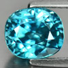 Blue Zircon 2.75 Ct. Clean Cushion Shape 7.7 x 6.7 Mm. Natural Gemstone Cambodia