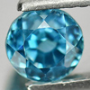 Blue Color Zircon 1.37 Ct. VVS Round Shape 5.2 Mm Natural Gemstone From Cambodia