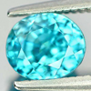 Blue Zircon 1.86 Ct. VVS Oval Shape 6.4 x 5.4 x 5 Mm. Natural Gem From Cambodia