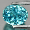 Blue Zircon 1.80 Ct. Oval Shape 6.5 x 5 Mm. Natural Gemstone Cambodia