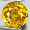 Yellow Zircon 5.63 Ct. VVS Round Shape 9.2 Mm. Natural Gemstone From Cambodia