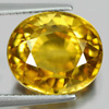 Yellow Zircon 10.87 Ct. VVS Oval Shape 12.1 x 10.4 Mm. Natural Gem Cambodia