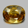 Yellow Zircon 4.30 Ct. VVS Oval Shape 9.9 x 7.9 Mm. Natural Gemstone Cambodia