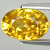 Yellow Zircon 4.28 Ct. Oval Shape 10.1 x 7 x 5.7 Mm. Natural Gemstone Cambodia