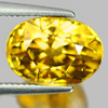 Yellow Zircon 4.49 Ct. VVS Oval Shape 10 x 7.2 Mm. Natural Gemstone Cambodia