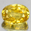 Yellow Zircon 9.65 Ct. VVS Oval Shape 12.6 x 9.3 Mm. Natural Gemstone Cambodia