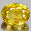 Yellow Zircon 9.71 Ct. VVS Oval Shape 12.5 x 9.3 Mm. Natural Gemstone Cambodia