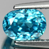 Blue Zircon 2.47 Ct. VVS Oval Shape 7.2 x 5.4 Mm. Natural Gemstone From Cambodia