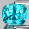 Blue Zircon 2.62 Ct. Cushion Shape 7 x 6 Mm. Natural Gemstone From Cambodia