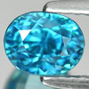 Blue Zircon 2.26 Ct. Oval Shape 6.5 x 6.3 x 5 Mm. Natural Gemstone From Cambodia