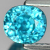 Blue Zircon 2.32 Ct. VVS Oval Shape 6.5 x 5.8 x 5.8 Mm. Natural From Cambodia
