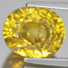 Yellow Zircon 9.36 Ct. VVS Oval Shape 11.6 x 9.6 Mm. Natural Gemstone Cambodia