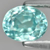 Blue Zircon 1.32 Ct. Oval Shape 6.5 x 5.2 Mm. Natural Gemstone Cambodia