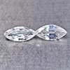 Natural White Zircon 1.60 Ct. 2 Pcs Marquise Shape 8.2 x 3.9 Mm Gemstones