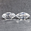 Natural White Zircon 1.36 Ct. 2 Pcs Marquise Shape 7.3 x 3.6 Mm Gemstones