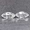 Natural White Zircon 1.74 Ct. 2 Pcs Marquise Shape 7.8 x 3.9 Mm Gemstones