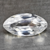 Natural White Zircon 0.98 Ct. Marquise Shape 8.2 x 4.3 Mm Gemstone from Cambodia