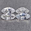 Natural White Zircon 3.45 Ct. 4 Pcs. Marquise Shape 8.2 Mm Gemstones