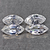Natural White Zircon 3.32 Ct. 4 Pcs. Marquise Shape 7.8 Mm Gemstones