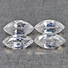 Natural White Zircon 2.50 Ct. 4 Pcs. Marquise Shape 7.2 Mm Gemstones