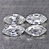 Natural White Zircon 2.70 Ct. 4 Pcs. Marquise Shape 7.5 Mm Gemstones
