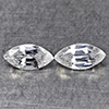 Natural White Zircon 1.84 Ct. 2 Pcs. Marquise Shape 8 Mm Gemstones