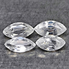 Natural White Zircon 2.57 Ct. 4 Pcs. Marquise Shape 6.9 Mm Gemstones