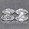 Natural White Zircon 2.82 Ct. 4 Pcs. Marquise Shape 8 Mm Gemstones