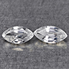 Natural White Zircon 2.03 Ct. 2 Pcs. Marquise Shape 7.2 Mm Gemstones
