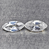 Natural White Zircon 1.51 Ct. 2 Pcs. Marquise Shape 8.2 Mm Gemstones