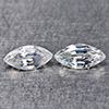Natural White Zircon 1.29 Ct. 2 Pcs. Marquise Shape 5.7 Mm Gemstones
