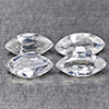 Natural White Zircon 3.02 Ct. 4 Pcs. Marquise Shape 7.8 Mm Gemstones