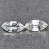 Natural White Zircon 1.52 Ct. 2 Pcs. Marquise Shape 7.8 Mm Gemstones