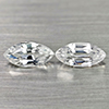 Natural Gems White Color Zircon 1.76 Ct. 2 Pcs. Marquise