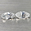 Natural Gems White Color Zircon 1.36 Ct. 2 Pcs. Marquise
