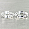 Natural Gems White Color Zircon 1.64 Ct. 2 Pcs. Marquise