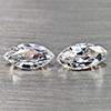 Natural Gems White Color Zircon 1.59 Ct. 2 Pcs. Marquise