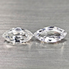 Natural Gems White Color Zircon 1.49 Ct. 2 Pcs. Marquise