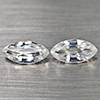 Natural Gems White Color Zircon 1.71 Ct. 2 Pcs. Marquise
