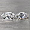Natural Gems White Color Zircon 1.60 Ct. 2 Pcs. Marquise