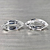 Natural Gems White Color Zircon 1.68 Ct. 2 Pcs. Marquise