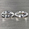 Natural Gems White Color Zircon 1.55 Ct. 2 Pcs. Marquise