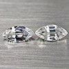 Natural Gems White Color Zircon 1.54 Ct. 2 Pcs. Marquise